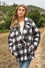 Load image into Gallery viewer, Davi &amp; Dani Fuzzy Boucle Textured Double Breasted Coat
