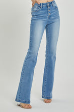 Ladda upp bild till gallerivisning, RISEN High Rise Button Fly Blue Wash Denim Bootcut Jeans
