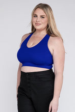 Load image into Gallery viewer, Zenana Plus Size Ribbed Cropped Racerback Tank Top
