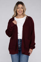 Load image into Gallery viewer, Zenana Plus Size Open Front Waffle Knit Cardigan
