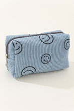 Carica l&#39;immagine nel visualizzatore di Gallery, Zenana Smiley Face Corduroy Cosmetic Pouch
