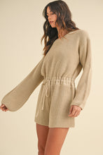 Cargar imagen en el visor de la galería, MABLE Taupe Relaxed Fit Knit Romper
