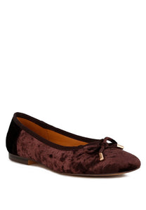 Rag Buckrose Velvet Bow Ballerina Flats