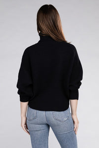 Zenana Dolman Sleeve Turtleneck Sweater