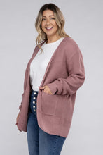 Load image into Gallery viewer, Zenana Plus Size Open Front Waffle Knit Cardigan
