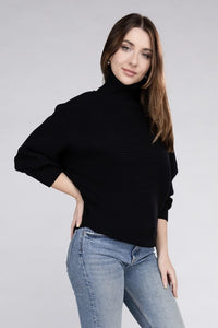 Zenana Dolman Sleeve Turtleneck Sweater