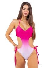 Load image into Gallery viewer, Mermaid Swimwear Ombre Tie Back One Piece Monokini
