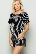 Load image into Gallery viewer, Heimish Striped Short Sleeve Romper

