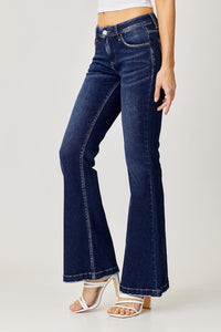 RISEN Low Rise Blue Denim Flared Leg Jeans