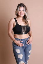 Cargar imagen en el visor de la galería, Boho Eye Lace Applique Bralette Plus Size
