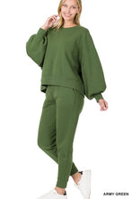 Load image into Gallery viewer, Zenana Balloon Sleeve Sweatshirt &amp; Sweatpants Set
