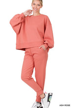 Load image into Gallery viewer, Zenana Balloon Sleeve Sweatshirt &amp; Sweatpants Set

