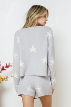 Загрузить изображение в средство просмотра галереи, Soft Long Sleeve Star Print Top and Short Set
