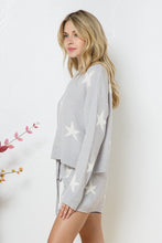 Загрузить изображение в средство просмотра галереи, Soft Long Sleeve Star Print Top and Short Set
