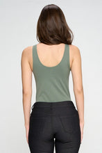 Load image into Gallery viewer, Yelete V-Neck Basic Tank Top Thong Bodysuit
