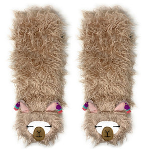 Women's Llama  Sherpa Non Skid Slipper Socks