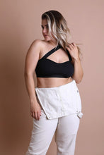 Load image into Gallery viewer, Leto Plus Size Black Criss Cross Bralette
