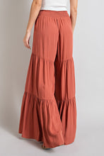 Load image into Gallery viewer, Eesome Smocked Tie Waist Tiered Super Wide Leg Pants

