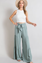 Load image into Gallery viewer, Eesome Smocked Tie Waist Tiered Super Wide Leg Pants
