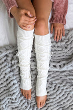 Carregar imagem no visualizador da galeria, Cable Knit Long Tie Leg Warmer
