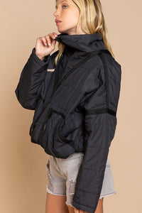 Quilted With Zipper Closure Jacket