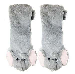 Women's Elephant Women's Cozy Sherpa Non Skid Slipper Socks