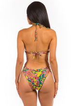 Load image into Gallery viewer, Mermaid Swimwear Funky Bright Paisley Bandeau String Tie Back Two Piece Bikini Set
