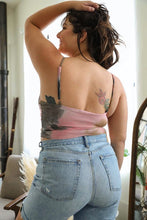 Carregar imagem no visualizador da galeria, Leto Plus Size Tie Dye Mesh Keyhole Front Brami Top
