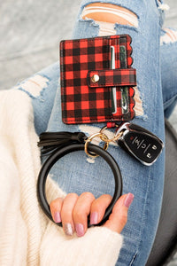 Ali's Corner Buffalo Key Ring ID Wallet Bracelet