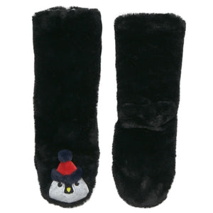 Women's Penguin Cozy Sherpa Non Skid Slipper Socks