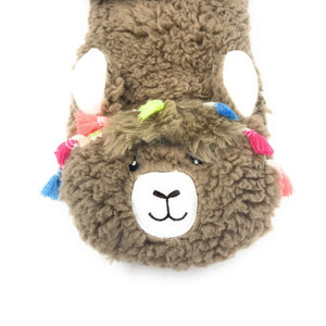 Women's Llama Cozy Sherpa Slipper Socks