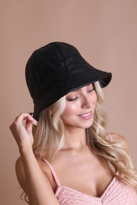 Leto Vegan Leather Bucket Hat