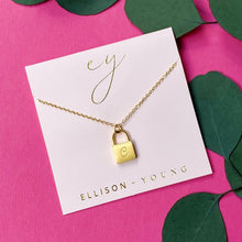 Carregar imagem no visualizador da galeria, Scripted Notes Locket Initial Necklace
