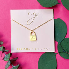 Carregar imagem no visualizador da galeria, Scripted Notes Locket Initial Necklace
