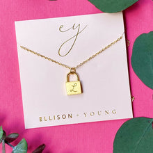 Carregar imagem no visualizador da galeria, Scripted Notes Locket Initial Necklace
