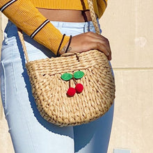 Ladda upp bild till gallerivisning, Ellison and Young Juicy Bloom Straw Crossbody Bag
