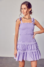 Ladda upp bild till gallerivisning, Do + Be Smocked Tiered Ruffle Embroidered Mini Dress
