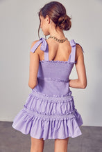 Load image into Gallery viewer, Do + Be Smocked Tiered Ruffle Embroidered Mini Dress
