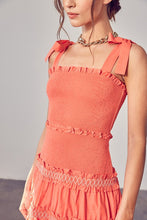Ladda upp bild till gallerivisning, Do + Be Smocked Tiered Ruffle Embroidered Mini Dress

