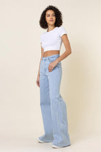 Load image into Gallery viewer, Vibrant M.i.U. Side Panel Wide Leg Blue Denim Jeans
