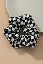 Load image into Gallery viewer, check pattern soft satin hair scrunchies
