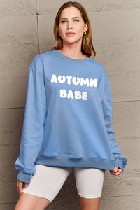 Simply Love AUTUMN BABE Graphic Sweatshirt