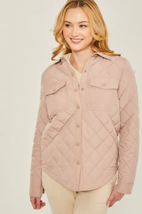 Woven Solid Bust Pocket Shacket