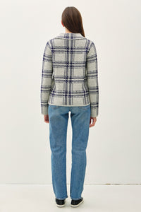 Be Cool Plaid Patch Pocket Soft Woven Jacket