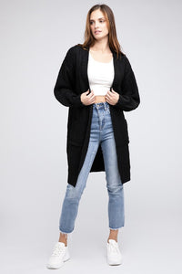 Bibi Twist Knitted Open Front Cardigan