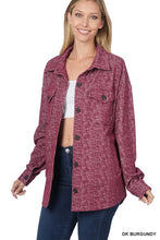 Carregar imagem no visualizador da galeria, Melange Knit Long Sleeve Shacket With Pockets
