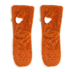 Women's Fluffy Fox Sherpa Non Skid Slipper Socks