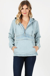  Blue Age Ladies Denim Hoodie Jacket