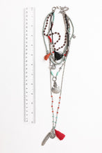 Load image into Gallery viewer, Leto Feather Fringe Multi-Layered Necklace
