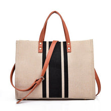 Carica l&#39;immagine nel visualizzatore di Gallery, Canvas Stripe Tote
